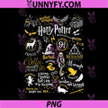Harry Potter Magic Quotes Collage PNG, Wizard Icons Typography PNG