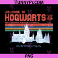 Welcome To Hogwarts Castle Retro PNG, Wizard School Vintage Art PNG