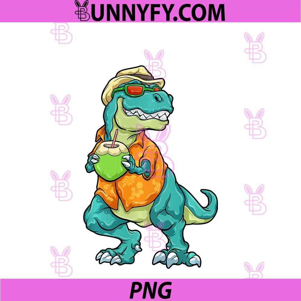 Hawaiian Dinosaur Summer T Rex PNG, Tropical Vacation Aloha Performance PNG