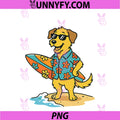 Hawaiian PNG, Cool Surf Dog Summer Beach PNG