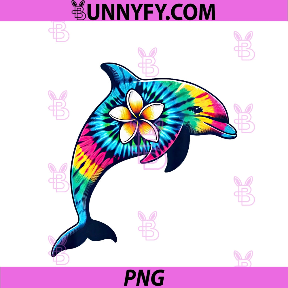 Hawaiian Tie Dye Dolphin Hawaii Cruise 2024 PNG, Vacation PNG