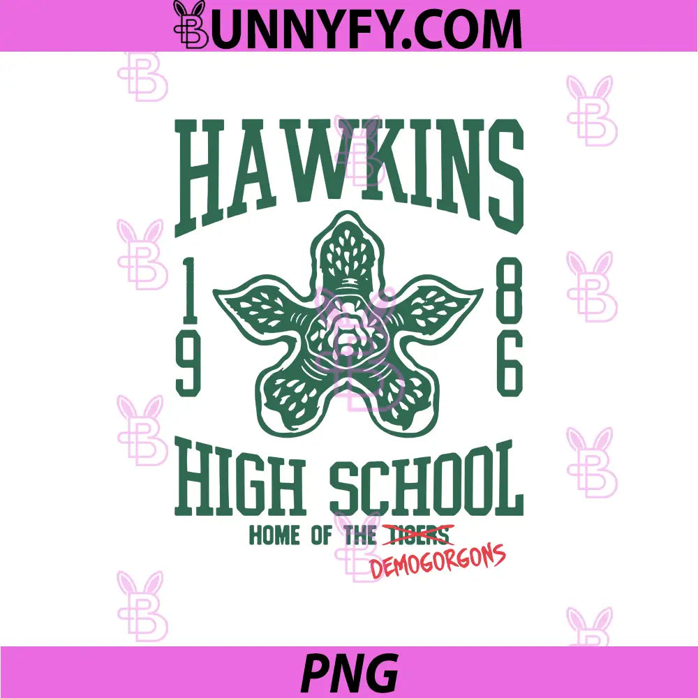 Hawkins High School Demogorgon SVG, Stranger Things SVG, Hawkins Demogorgon SVG