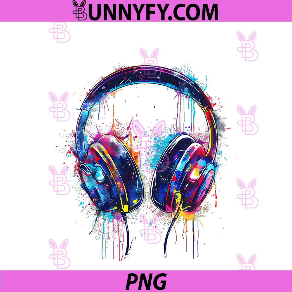 Headphones Music DJ Splash Dance Club PNG, Music Headphones House PNG