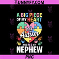 Heart Nephew Support Autism PNG, Awareness Puzzle Piece Ribbon PNG