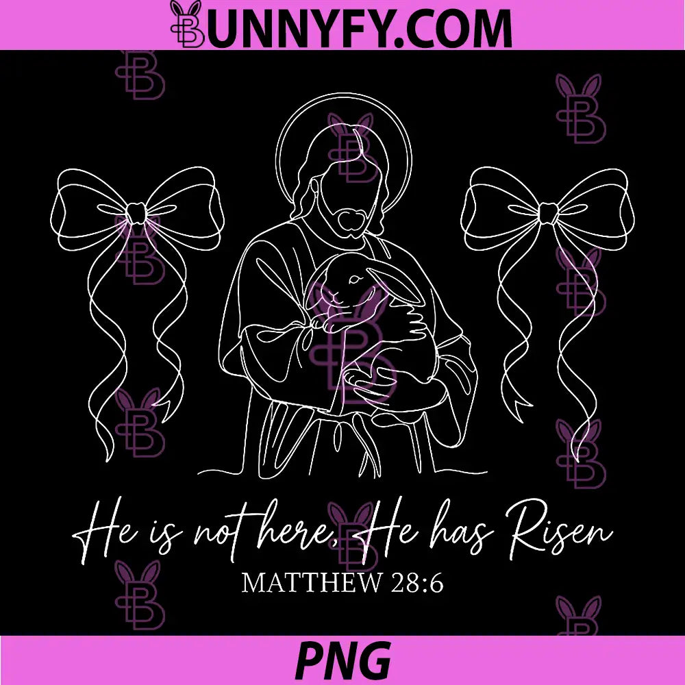 He is Not Here He Has Risen PNG, Matthew 286 Christian Easter PNG