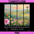 He is Risen Christian Wildflower PNG, Happy Easter PNG