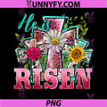 He is Risen Cross Jesus PNG, Religious Easter Day Christians PNG