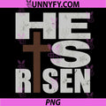 He is Risen PNG, Easter Cross Religious Faith Christian PNG