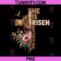 He is Risen Jesus PNG, Christian Religious Easter PNG