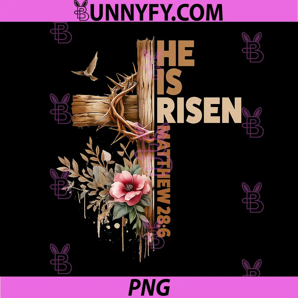 He is Risen Jesus PNG, Christian Religious Easter PNG