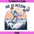He is Rizzin Basketball PNG, Jesus Retro Easter Christian PNG