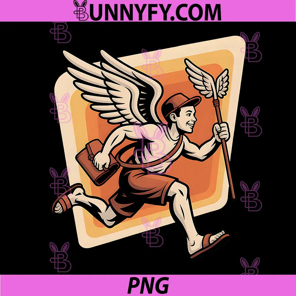 Hermes Greek Mythology PNG, Winged Running Messenger PNG