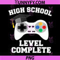 High School Grade Level Complete PNG, Gamer Class 2024 Graduation PNG