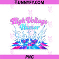 High Voltage Humor PNG, Electrician Disco Lightning Graphic PNG
