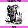 Hiking Otter Backpack PNG, River Otter Adventure Animal PNG