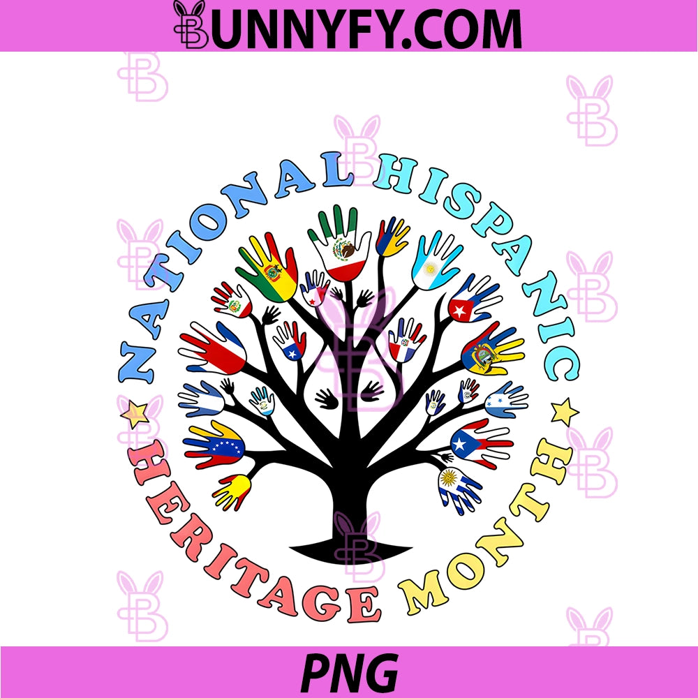 Hispanic Heritage Month Tree Latin Country Flags PNG, Hands Roots PNG