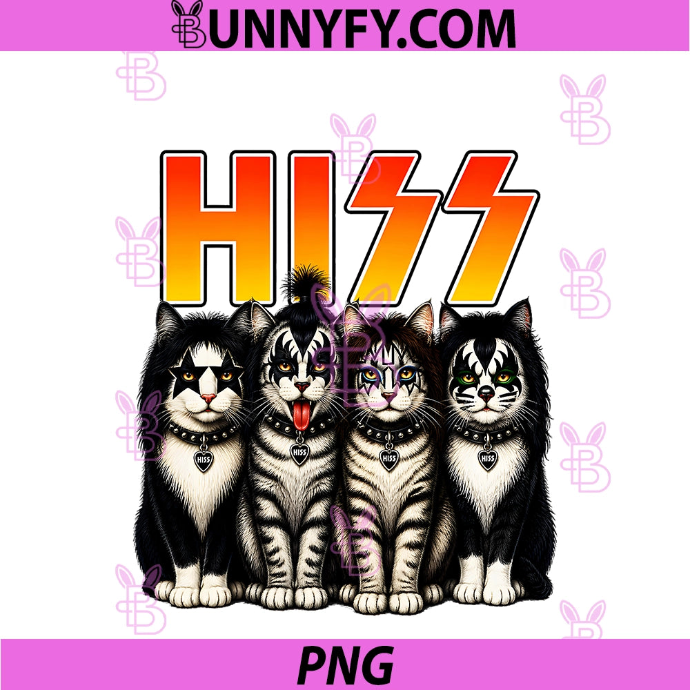 Hiss Cat Kittens PNG, Lovers Rock Rockin Birthday Men Women Gifts PNG