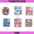 Hit The Dang Ball PNG, Game Day Baseball Season PNG Bundle