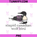 Hockey Romance LGBT PNG, Hockey Fan Stupid Canadian Wolf Bird PNG