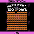 Hooped My Way 100 Days Of School PNG, Basketball 100th Day PNG