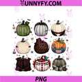 Horror Movie Pumpkin Characters PNG, Funny Halloween Saying Quote PNG