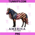 Horse America's 250th Anniversary 1776 2026 PNG, 4th Of July PNG