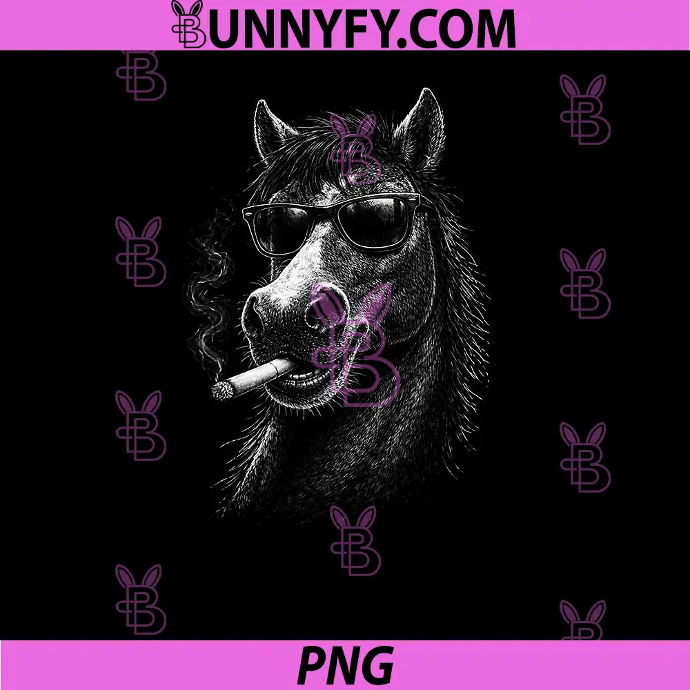 Horse Smoking Derby PNG, Funny Horse PNG