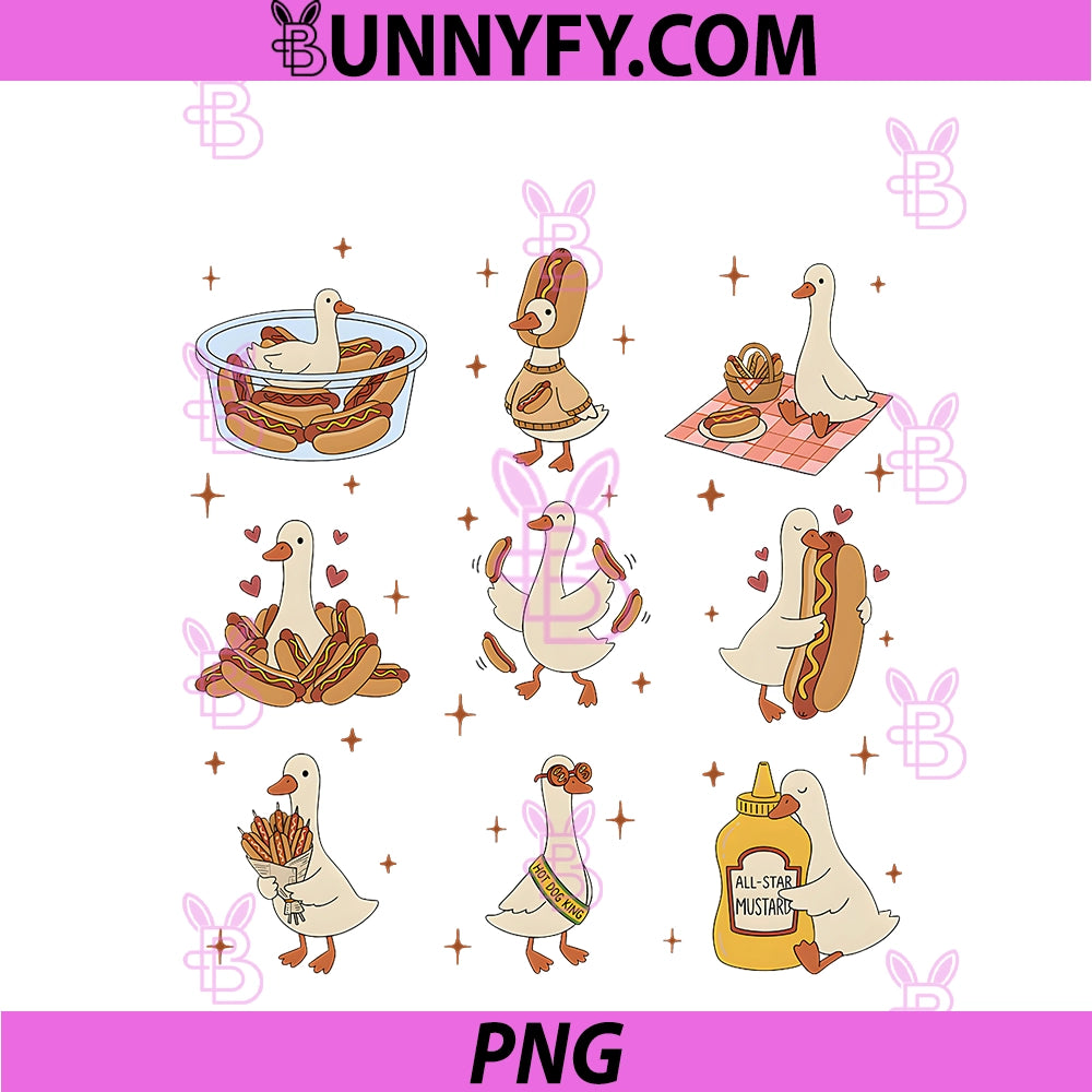 Hot Dog Lover Silly Goose Foodie PNG, Funny Hot Dog Meme PNG