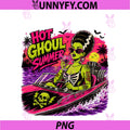 Hot Ghoul Summer Retro PNG, Horror Party Frankenstein Monster PNG