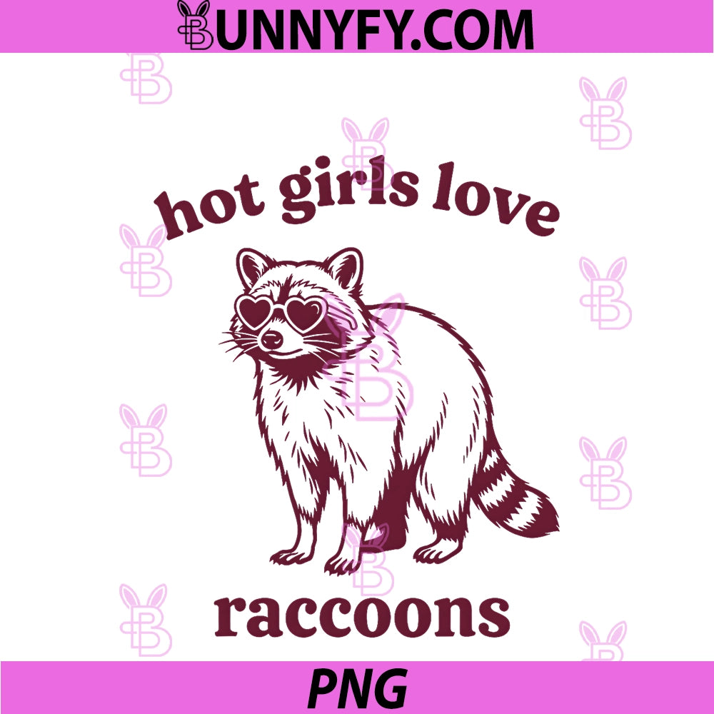 Hot Girls Love PNG, Raccoons PNG