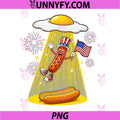 Hotdog Freedom Dive Funny PNG, Alien UFO Egg July 4th Patriotic PNG