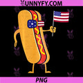 Hotdog Sunglasses American Flag PNG, USA Funny 4th of July Fourth PNG