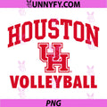 Houston Cougars PNG, Apparel Neutral Arch Over Volleyball PNG