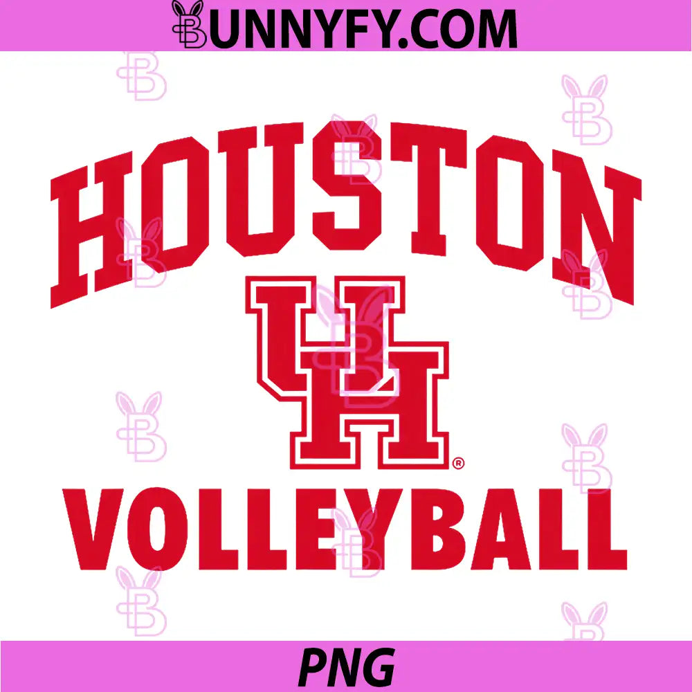 Houston Cougars PNG, Apparel Neutral Arch Over Volleyball PNG