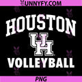 Houston Cougars PNG, Apparel Team Color Arch Over Volleyball PNG