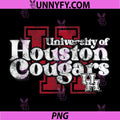 Houston Cougars Apparel PNG, Vintage Distressed Logo Neutral PNG
