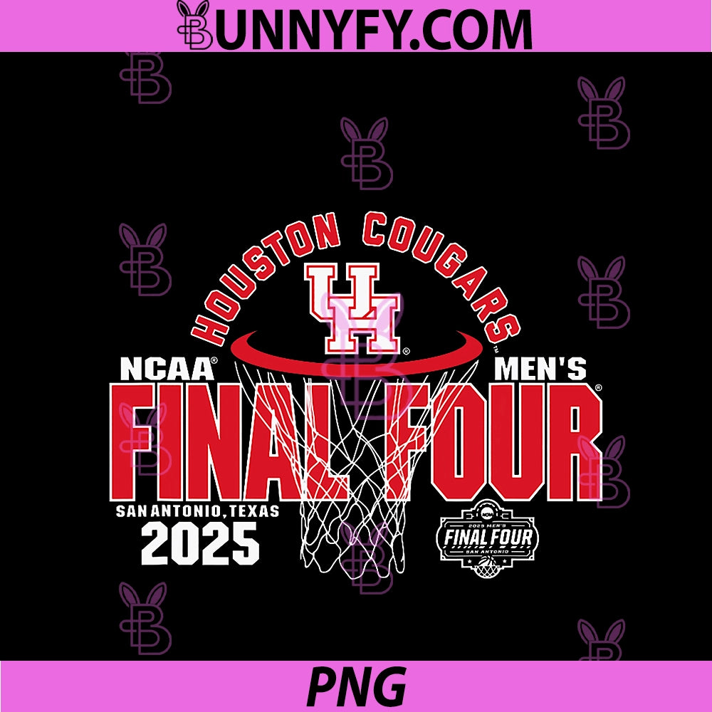 Houston Cougars Final Four 2025 PNG, Men's Basketball Hoop Black PNG