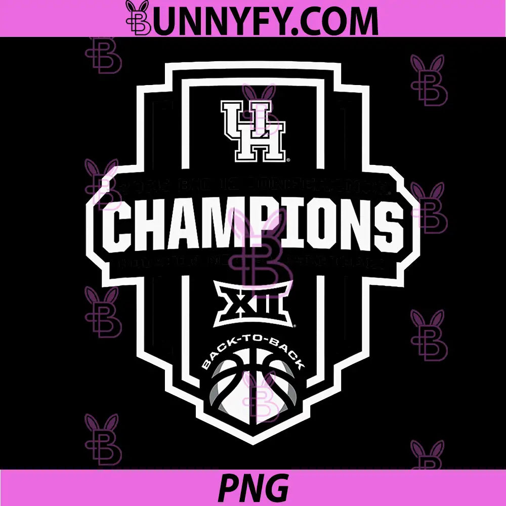 Houston Cougars Men's PNG, Basketball Big 12 Champs 2025 Regular PNG