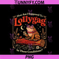How Am I Supposed To Lollygag PNG, Funny Retro Frog PNG