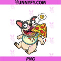 Hungry French Bulldog Pizza PNG, Lover Cartoon Dog PNG