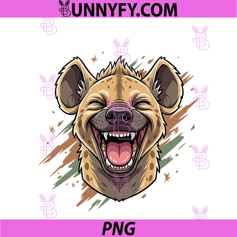 Hyena Laughing Face PNG, Funny Animal Safari Vibes PNG