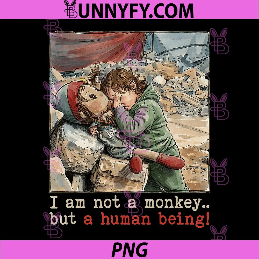 I Am Not A Monkey But A Human Being PNG, No War with Iran Protest PNG