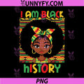 I Am Black History Afro Girl PNG, African American PNG
