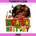 I Am Black History PNG, Afro Girl Melanin Princess PNG