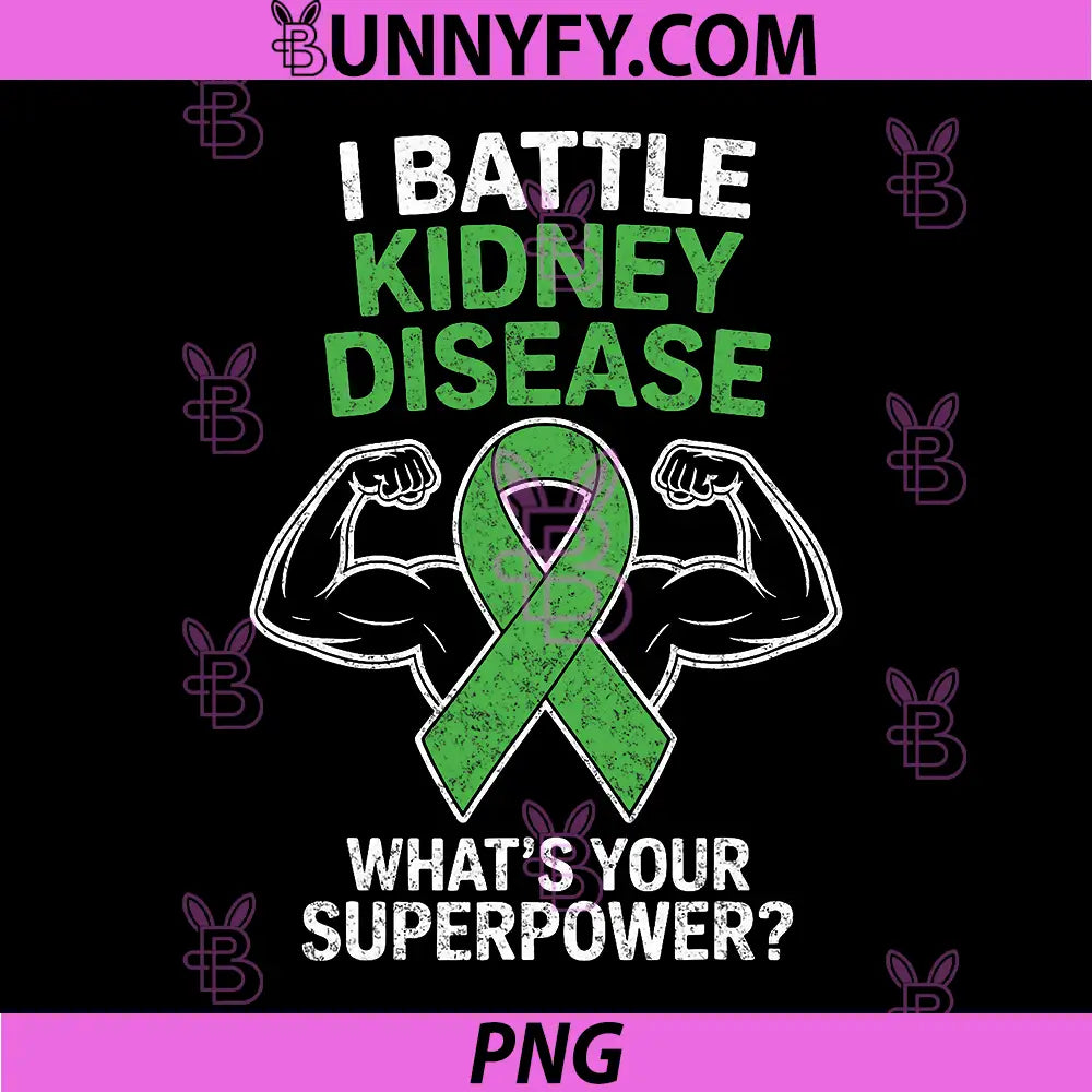 I Battle Kidney Disease PNG, Awareness Ribbon CKD Fighter Warrior PNG