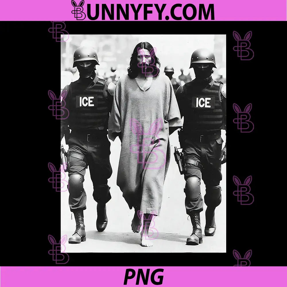 ICE Arresting Jesus PNG, Jesus Social Commentary PNG