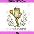 I Could Be Meaner But PNG, Jesus Said No Christian Sarcastic PNG