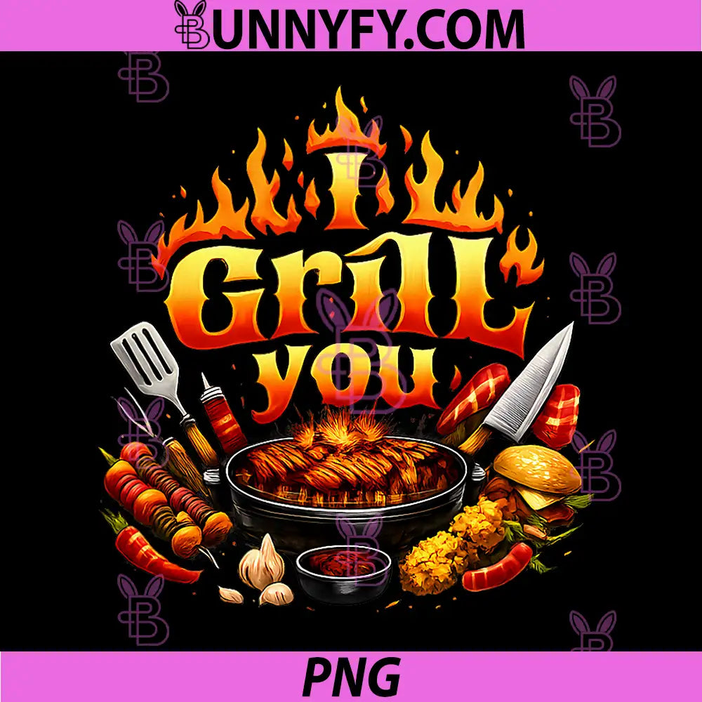 I Grill You PNG, Western Fire Cooking Graphic PNG