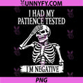 I Had My Patience Tested Im Negative PNG, Sarcastic Skeleton PNG