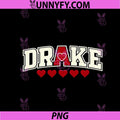 I Love Drake Heart Typography PNG, Drake Fan Love Graphic PNG
